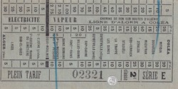 Ticket billet tramway d'Alger "Chemins de Fer sur routes d'Algérie / Ligne Alger à Coléa" BYRRH