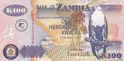 2001 Pick38c 100 ZK - Kwacha zambien Unc