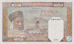 1945 Pick 85 100 Franc algérien 401 Unc