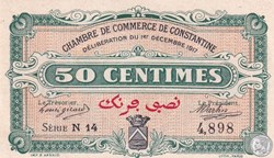 140-12- 1/12/1917 Constantine 50 Centimes Cdc Séries N14