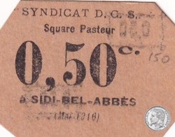 Sidi-Bel-Abbès 14 - 0,50 franc - 1916