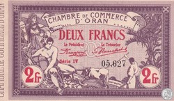 141.24-4/2/1920 Oran 2 Francs série IV Cdc