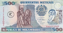 1991  Pick134   500 MTn - Metical mozambicain  Unc