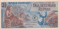 1961 Pick79 2½ Rp - Rupiah Unc