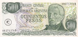 1982 Pick303c 500 $L - Peso ley argentin Unc
