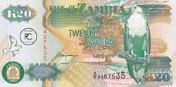 1992 Pick36b 20 ZK - Kwacha zambien Unc