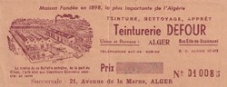 Teinturerie DEFOUR Alger 2
