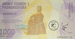 2017 Pick100a 1 000 Ar - Ariary malgache Unc
