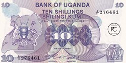 1982  Pick16   10 Sh - Shilling ougandais Unc