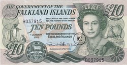 2011 Pick18 10 £ - Livre des Îles Falkland Unc