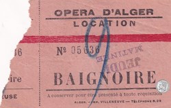 Location Baignoire Opéra Alger 1900