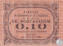 MOSTAGANEM  11  1921   10 Centimes