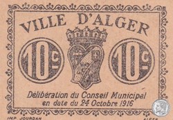 Ville d'Alger- 24/10/1916 10 Centimes Beige (2)