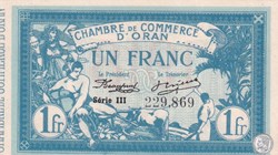 141-20-10/11/1915 Oran 1 Franc Série III Cdc