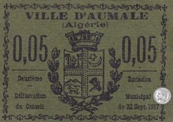 AUMALE  3 - 0,05 franc  1917