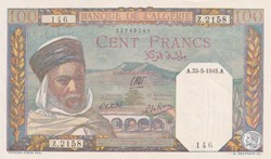 1945 Pick 85 100 Franc algérien 146 Unc