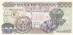 2003 Pick32i 1 000 GH₵ - Cedi ghanéen Unc