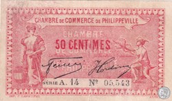 142-10- 24/1/1922 Philippeville 50 Centimes Cdc Série A14