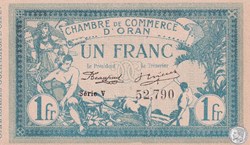 141-8-10/11/1915 Oran 1 Franc Série V Cdc