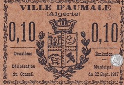 AUMALE  4 - 0,10 franc  1917