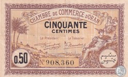 141-31- 18/1/1922 Oran 50 Cts Cdc