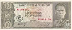 1962 Pick154a.17 10 b$ - Peso bolivien Unc