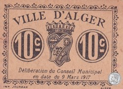 Ville d'Alger- 9/3/1917 10 Centimes Beige (6)