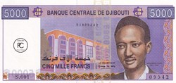 2002 Pick44 5 000 Fdj - Franc djibouti Unc