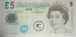 2002 Pick391c 5 £ - Livre sterling britannique Unc