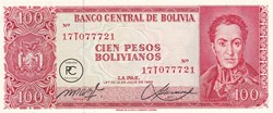 1962 Pick164Аa.2 100 b$ - Peso bolivien Unc
