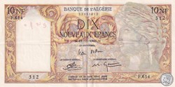 1960 Pick119a.4 10 Franc algérien Sup+