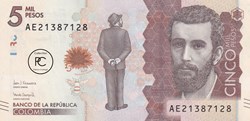 2017 Pick459c 5 000 $ - Peso colombien Unc