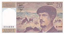 1980 Pick 151a 20 Francs Debussy Unc