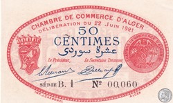 137-19-22/6/1921 Alger 1 Franc Cdc.(1)