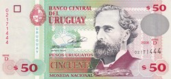 50 Pesos Uruguayos Banco Central del Uruguay 2008 Unc Pick 87a
