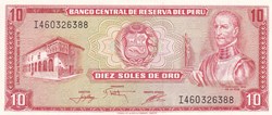 10 Soles de Oro  Banco Central de Reserva del Perú  17.11.1976 Unc Pick 112