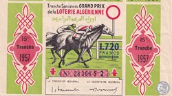Loterie Algérienne  15éme Tranche 1957