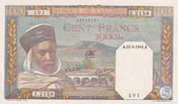 1945 Pick 85 100 Franc algérien 491 Spl