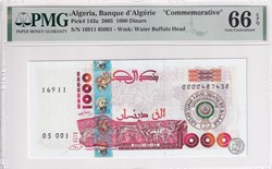 2005 Pick143 1 000 د.ج - Dinar algérien Unc (10) PMG66