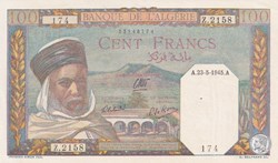 1945 Pick 85 100 Franc algérien 174 Unc