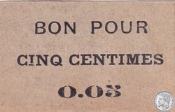 TENES -1- 0,05 Centimes Gris   Union Commerciale