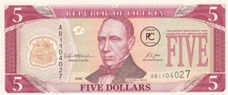 2006 Pick26c 5 $ - Dollar libérien Unc