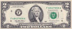 2 Dollars Federal Reserve System 1995 F - Atlanta GA Unc Pïck 497