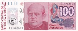 1989 Pick327c 100 ₳ - Austral argentin Unc