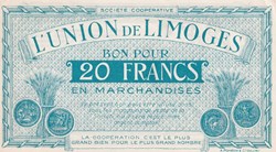 20 Francs Union de Limoges Unc