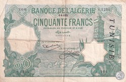 1933  Pick80  50 Franc Tunisie  TB