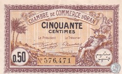141-31- 18/1/1922 Oran 50 Cts Cdc