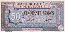 1949 Pick23s 50 Francs Khamassi Spécimen non perfore