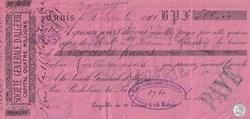 COLONIE ALGÉRIE LETTRE DE CHANGE 04.09.1891 BANQUE SOCIÉTÉ GENERALE FISCAL