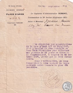 19 éme Corps D'armée Division d'Oran